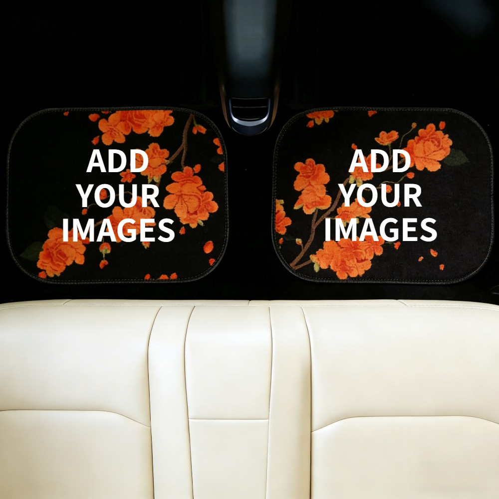 Interior Design Usa - 1 ชุด/2 ชุด พรมปูพื้นรถยนต์แบบกำหนดเองพร้อมการออกแบบภาพที่เป็นส่วนตัว อุปกรณ์ตกแต่งภายในที่ทนทานและทำความสะอาดง่าย