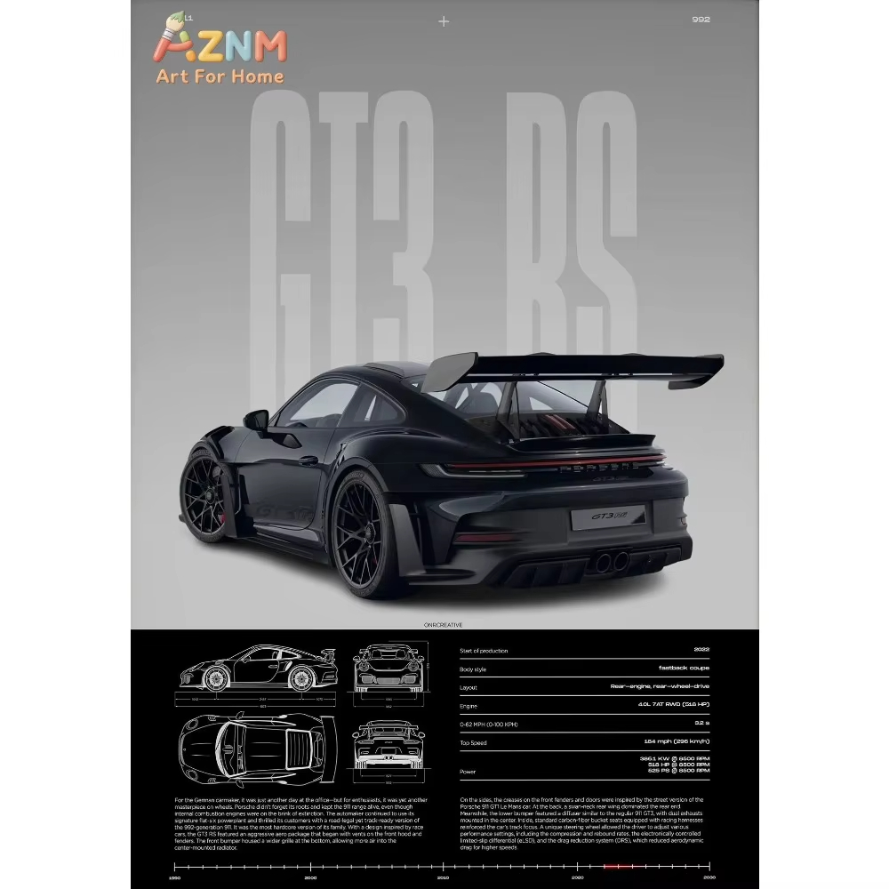 1 ชิ้นมินิมอลลิสต์ 911 GT3-RS  - Interior Designer บทวิจารณ์และราคา