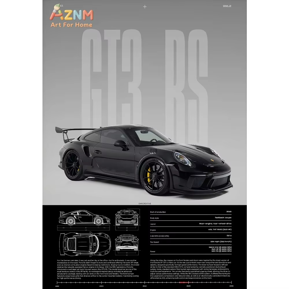 1 ชิ้นมินิมอลลิสต์ 911 GT3-RS  - Interior Designer บทวิจารณ์และราคา