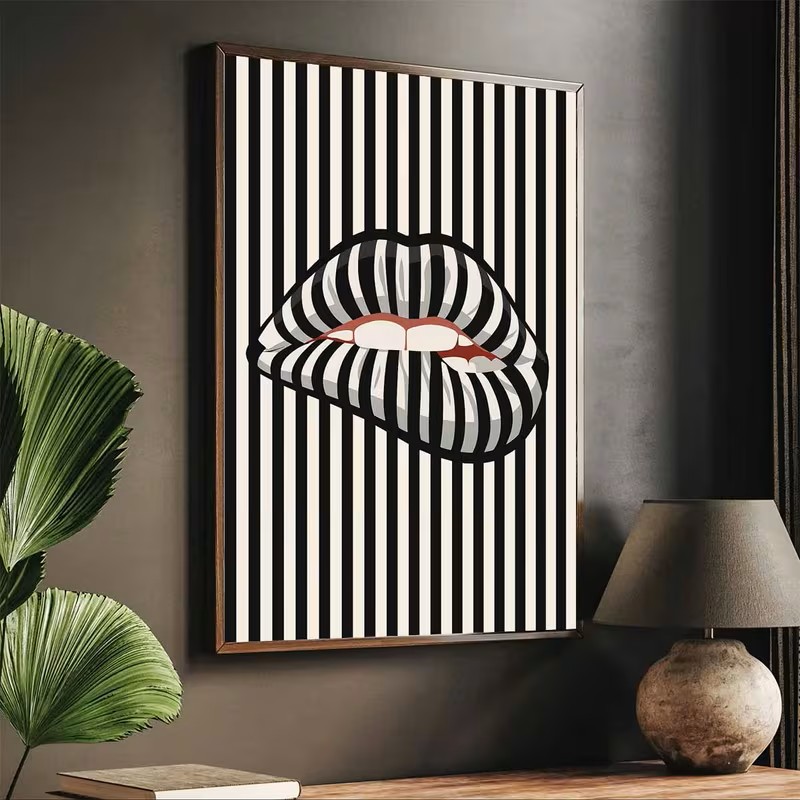 โปสเตอร์ผ้าใบลายทางเรียบง่ายแล - Interior Designer บทวิจารณ์และราคา