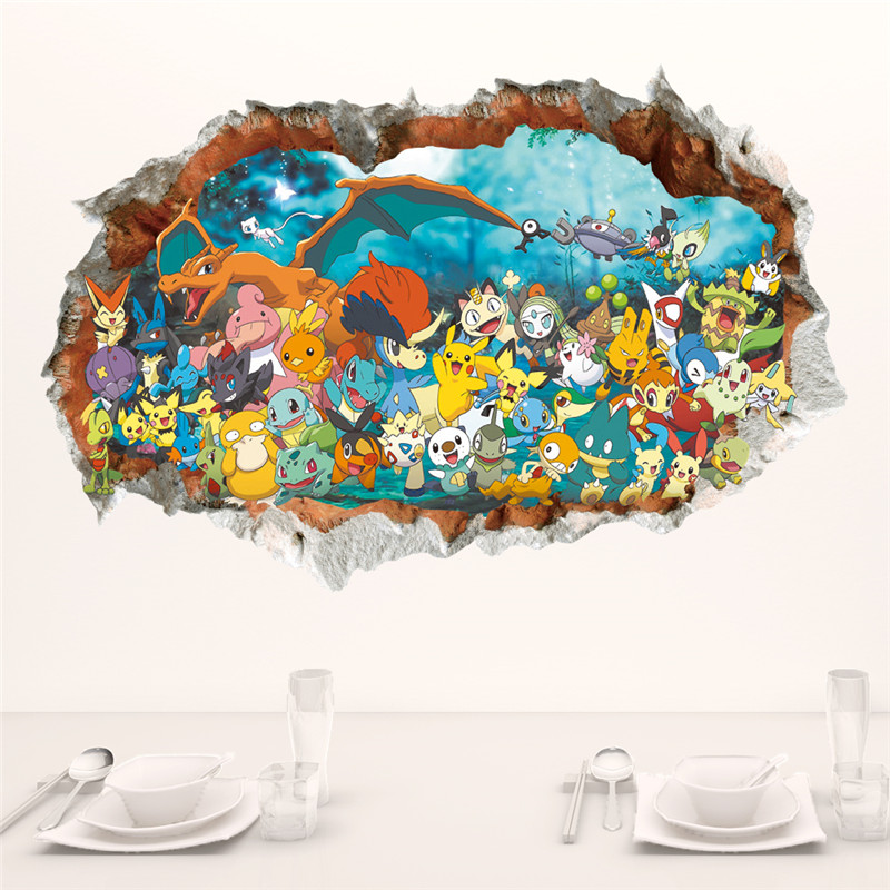 สติกเกอร์ติดผนังการ์ตูน Pokémo - Interior Design Magazine บทวิจารณ์และราคา