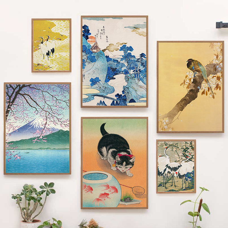 ภาพพิมพ์บนผ้าใบของคาตสึชิกะ โฮ - Interior Designer บทวิจารณ์และราคา